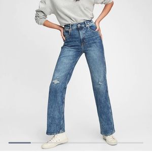 GAP Acid wash High Waist Vintage Flare Jean petite